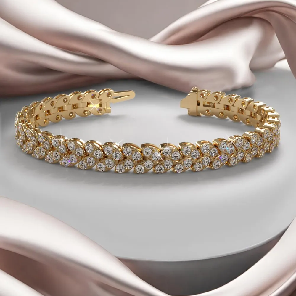 Marquise Illusion Diamond Tennis Diamond Bracelet with 11.76 ct.(finished) 3mm