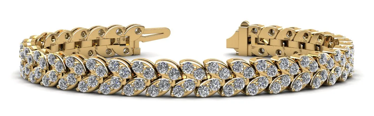 Marquise Illusion Diamond Tennis Diamond Bracelet with 11.76 ct.(finished) 3mm