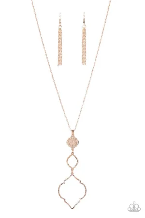 Marrakesh Mystery Rose Gold Paparazzi Necklace