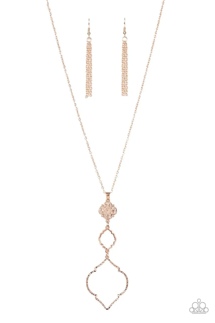 Marrakesh Mystery Rose Gold Paparazzi Necklace
