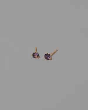 Martini Stud Earrings - Lavender Sapphire