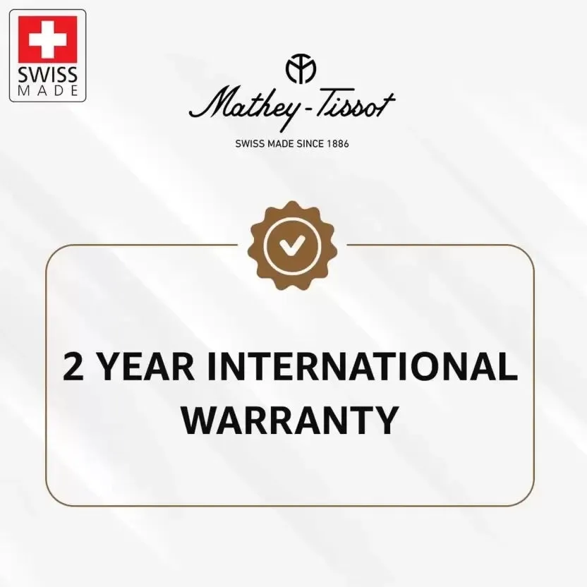 Mathey-Tissot Stainless Steel Gold Dial, Gold Band Quartz Chronograph Watch for Men - H117CHPDI