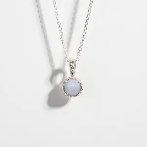 MATRIX HALO NECKLACE | BLUE LACE AGATE