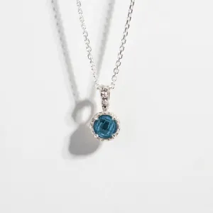 MATRIX HALO NECKLACE | LONDON BLUE TOPAZ