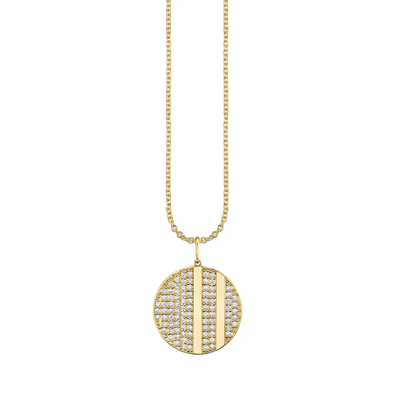 Men's Collection Gold & Diamond Disc Charm