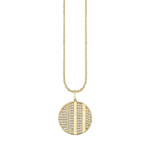 Men's Collection Gold & Diamond Disc Charm
