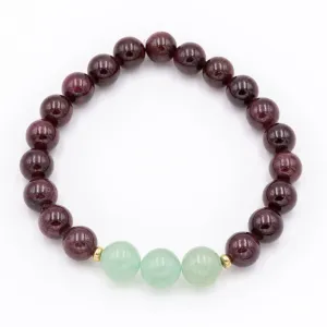 Men's Garnet Aventurine Bracelet