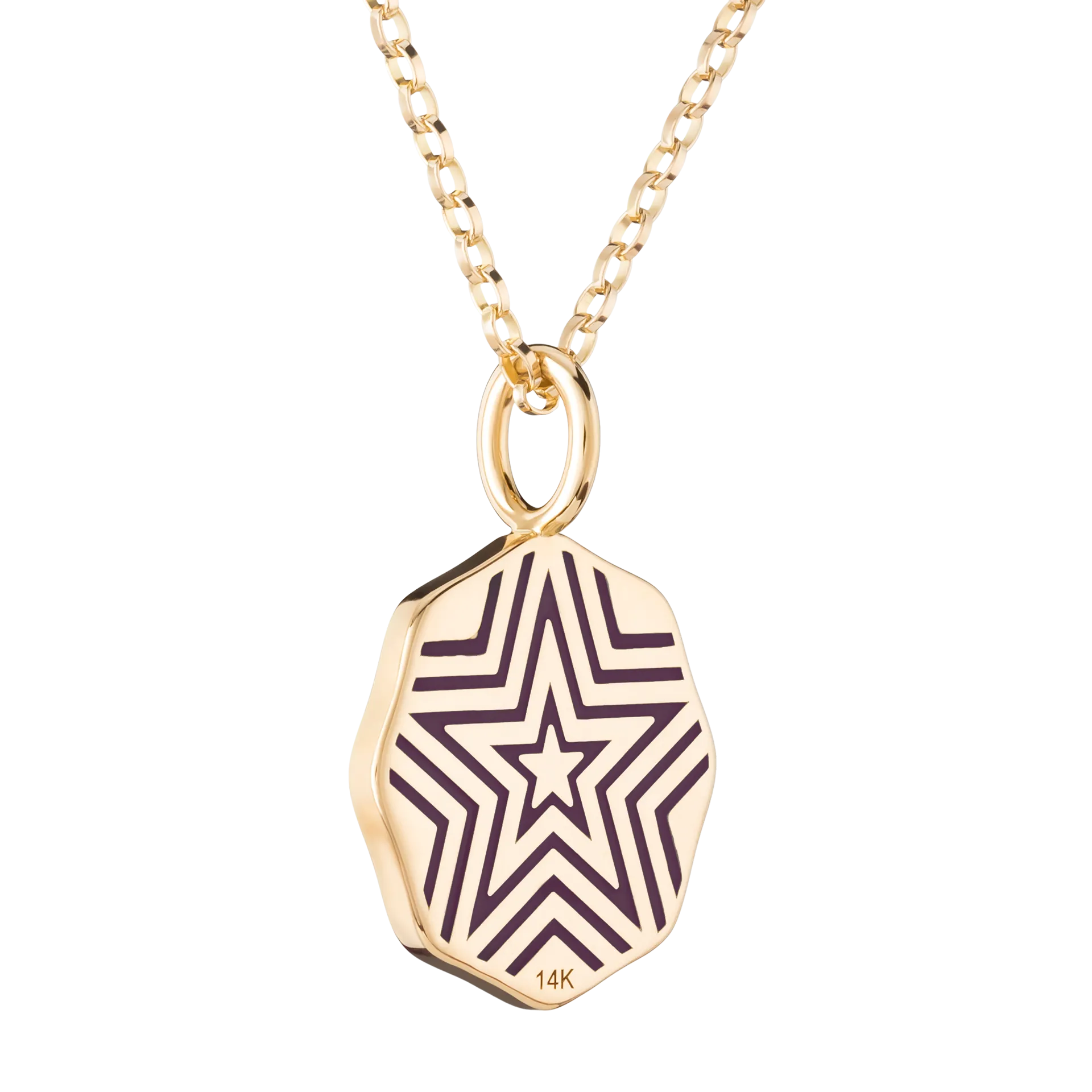 Mini Diamond Halo Porte Bonheur Amethyst