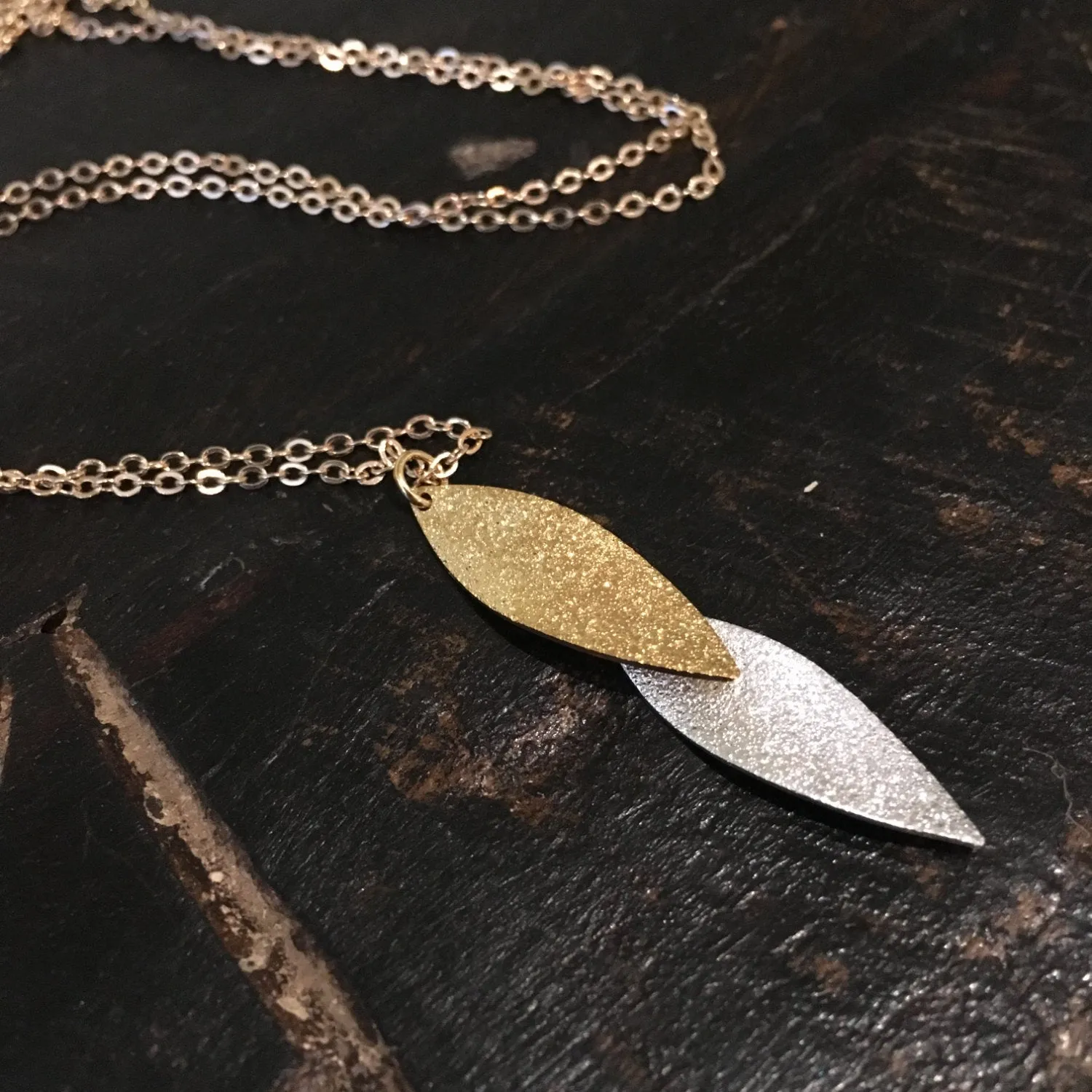 Minimalist Gold Silver Necklace - Twotone.