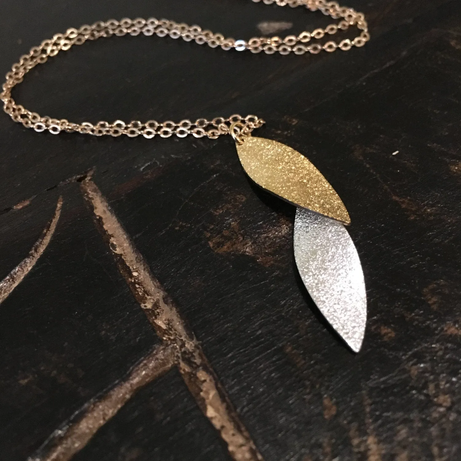 Minimalist Gold Silver Necklace - Twotone.