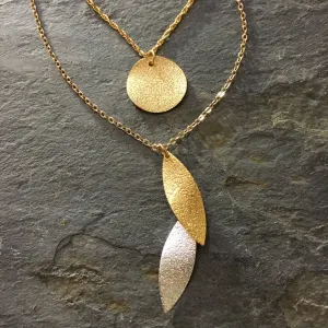 Minimalist Gold Silver Necklace - Twotone.