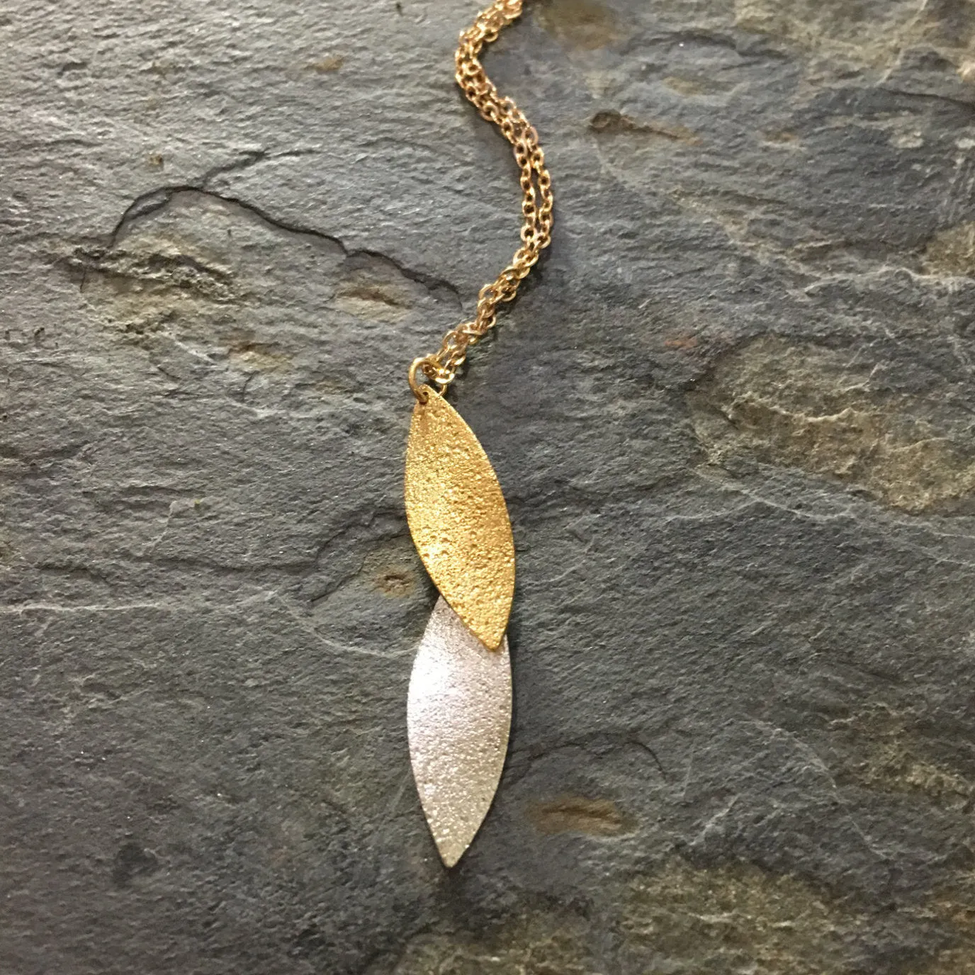 Minimalist Gold Silver Necklace - Twotone.