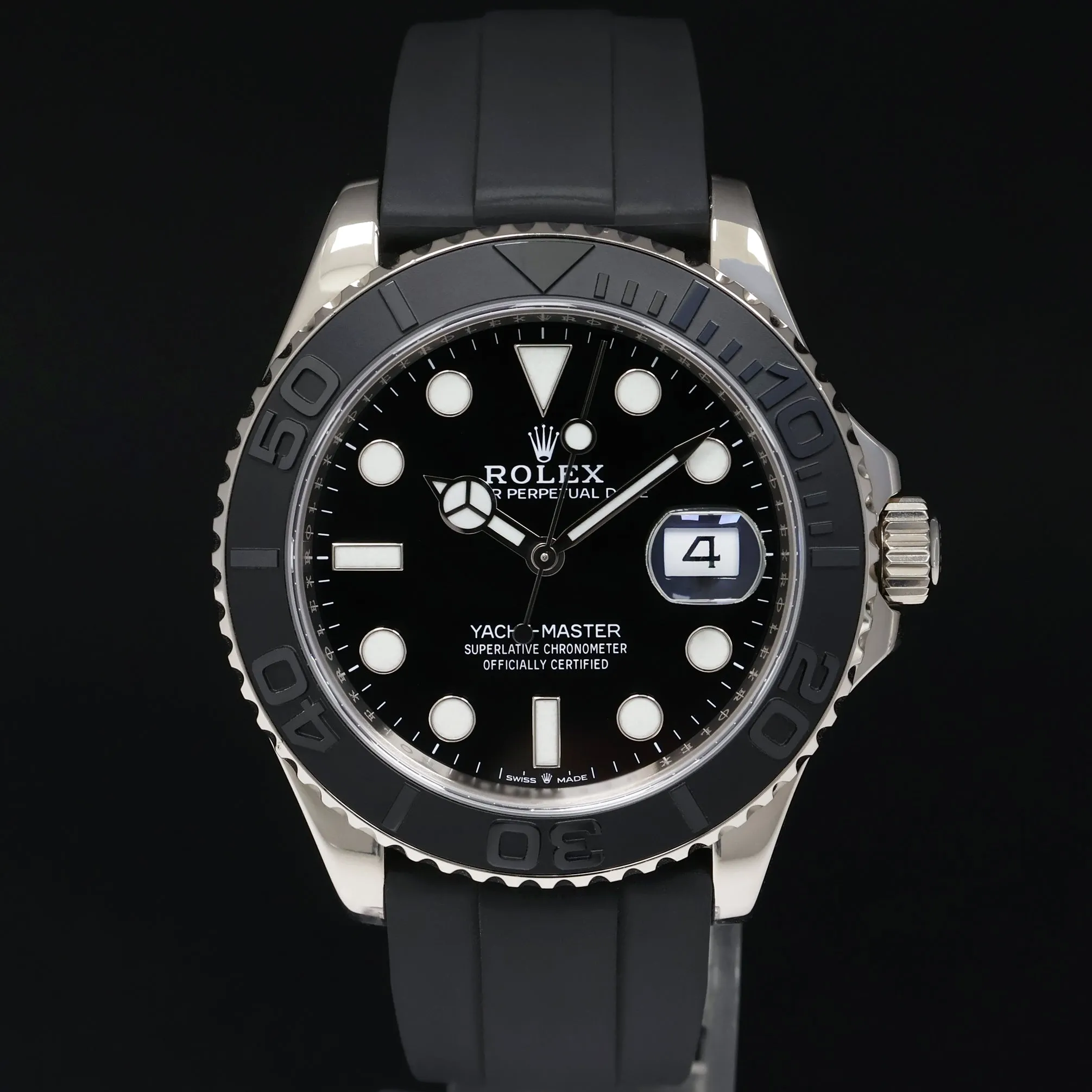 MINT 2022 Rolex Yacht-Master 226659 White Gold 42mm Oysterflex Rubber Watch Box