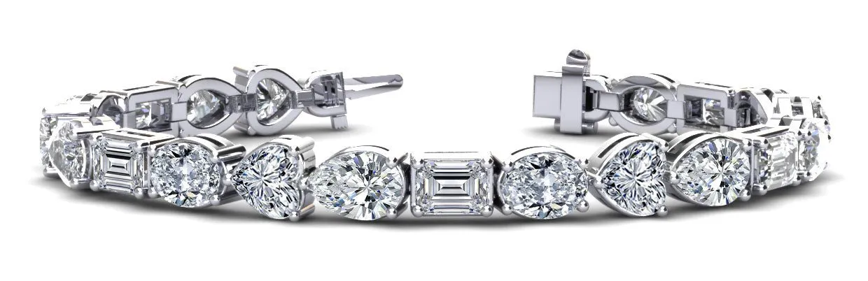Mixed Shape Combination Diamond Bracelet with 21.00 ct.(finished)