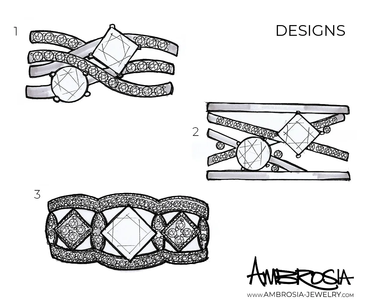 Modern Interweave Two Stone Diamond Ring Redesign