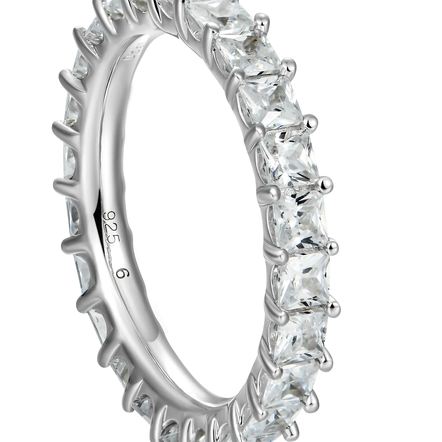 Moissanite Princess Eternity Ring