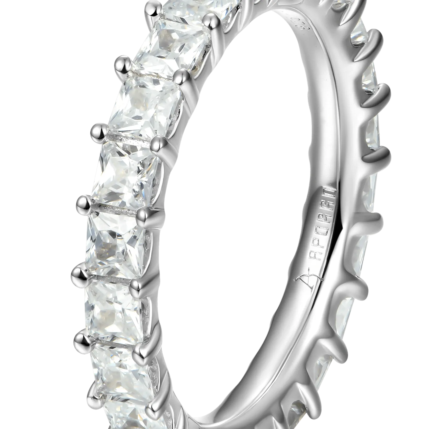 Moissanite Princess Eternity Ring