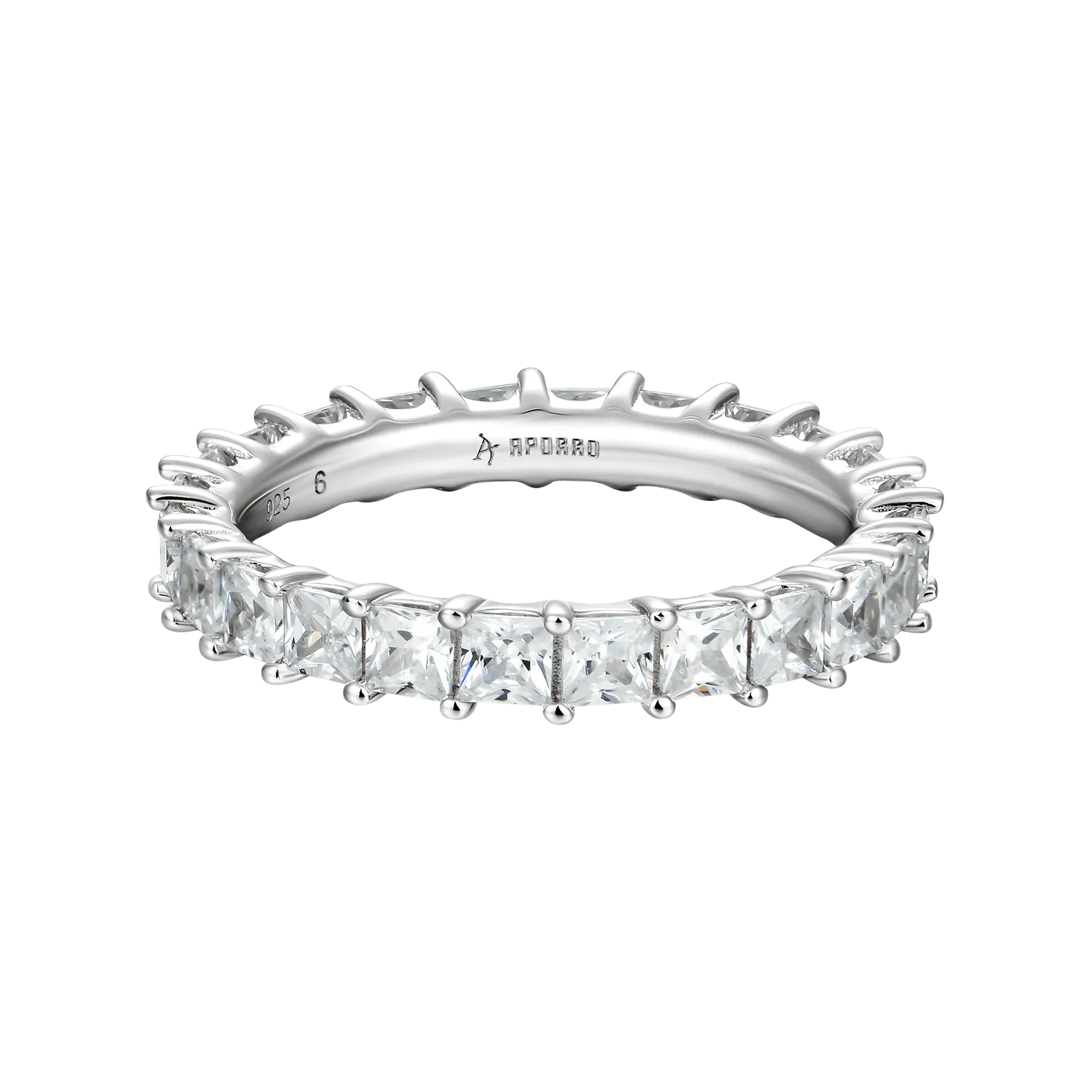 Moissanite Princess Eternity Ring