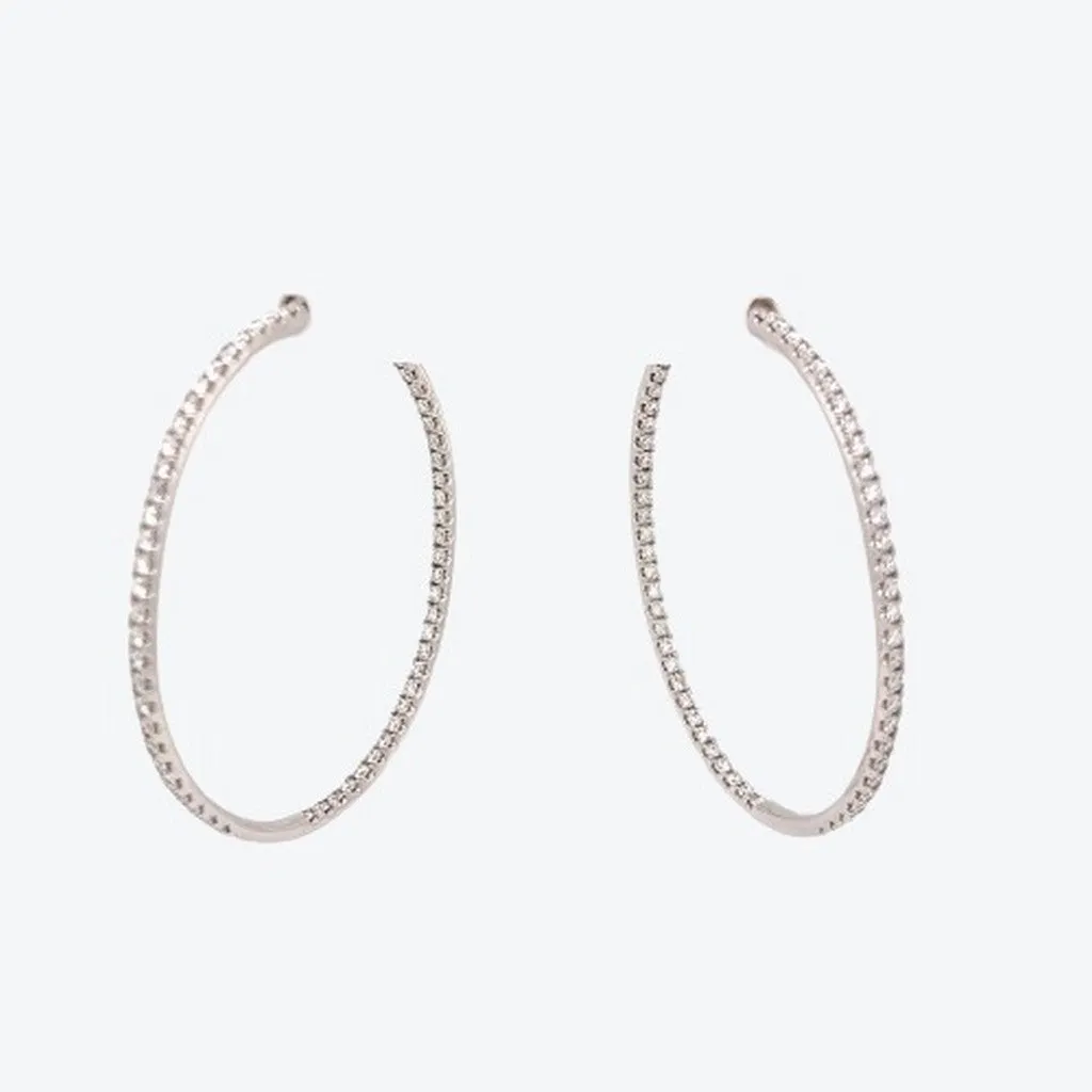 Monaco Diamond Hoops