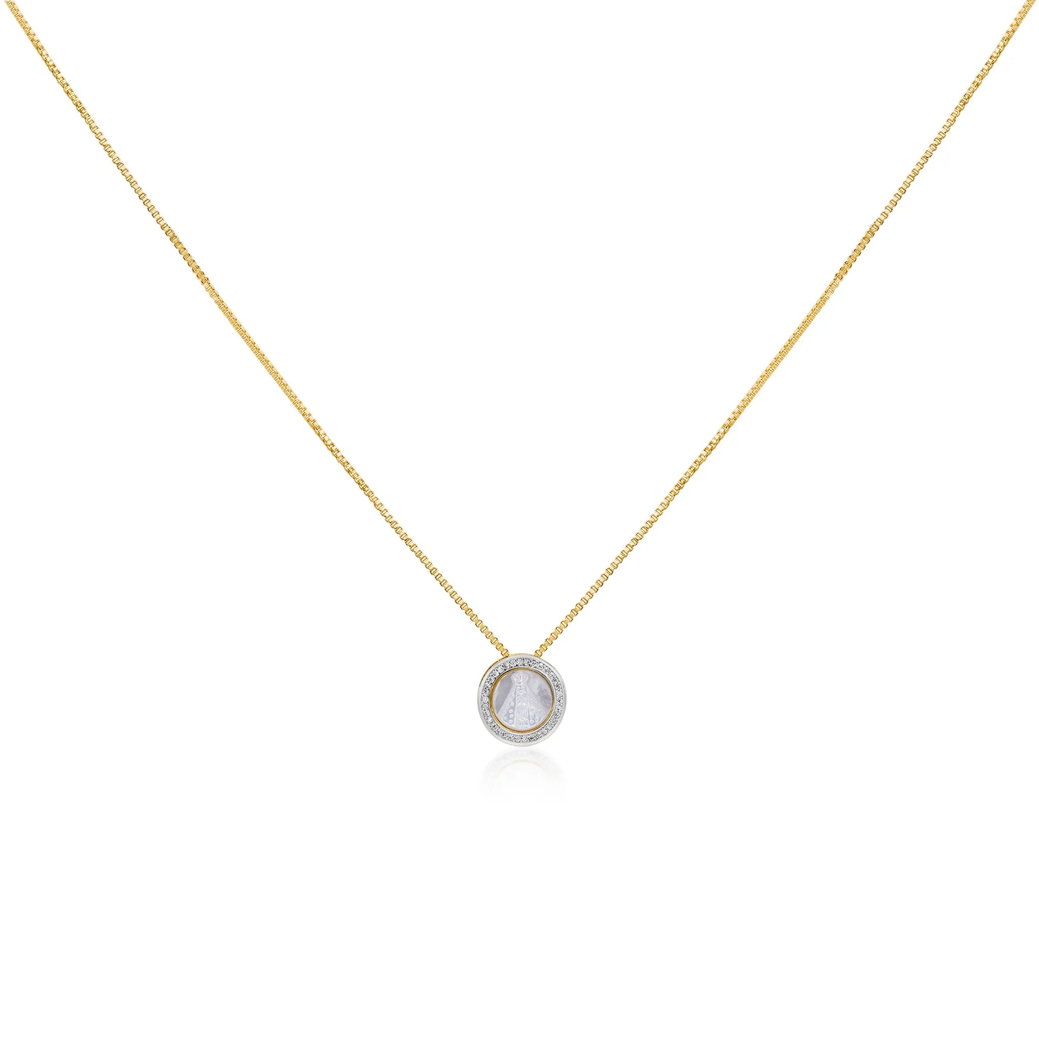Mother of Pearl with diamonds Pendant