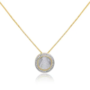Mother of Pearl with diamonds Pendant