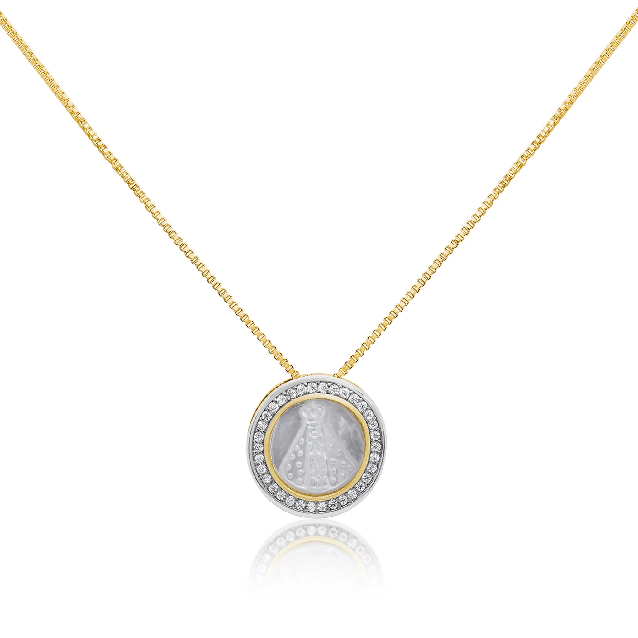 Mother of Pearl with diamonds Pendant