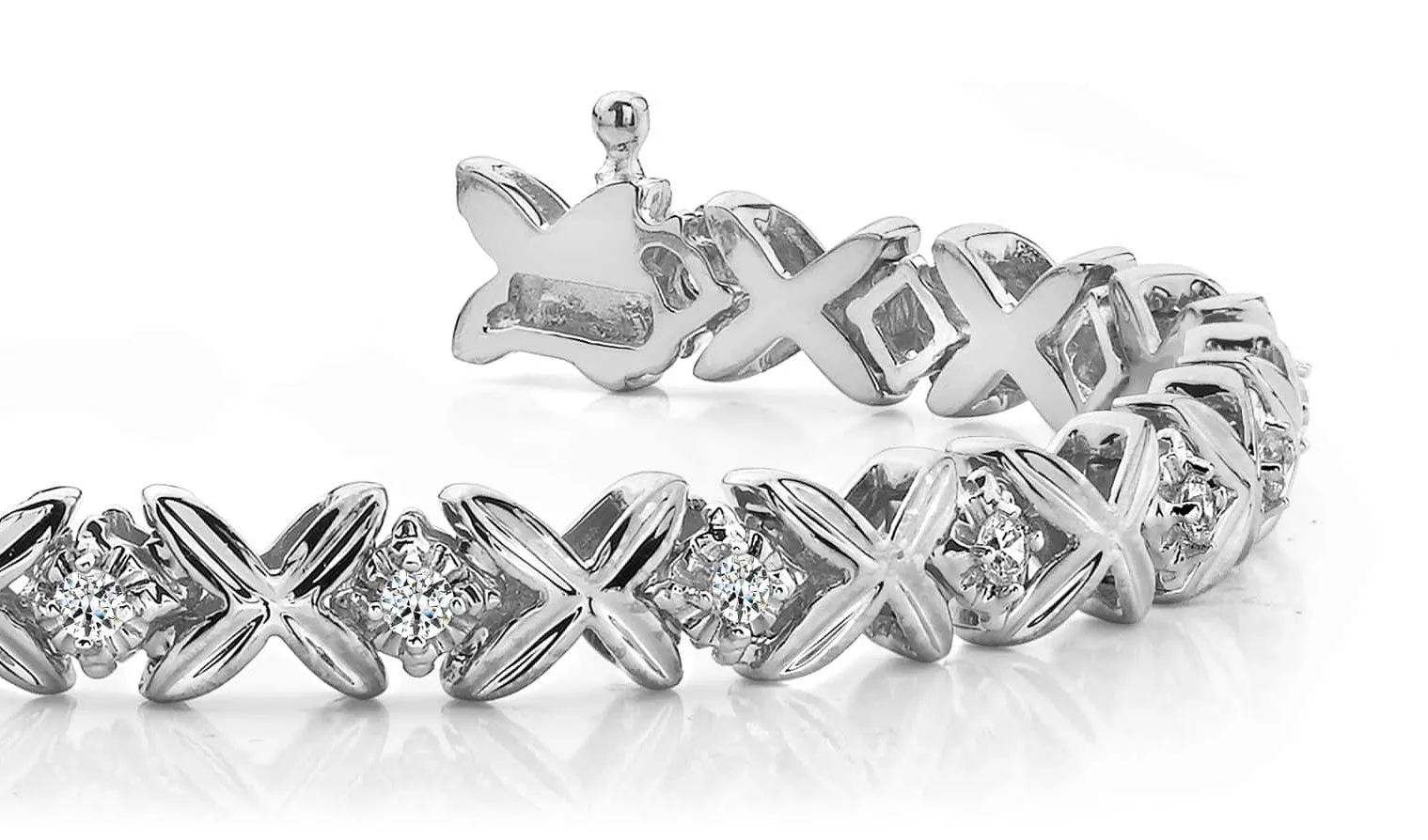 Multi Faceted Diamond Bracelet with 0.95 ct.(finished) 2.5mm