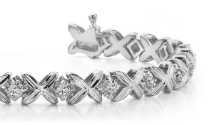 Multi Faceted Diamond Bracelet with 0.95 ct.(finished) 2.5mm