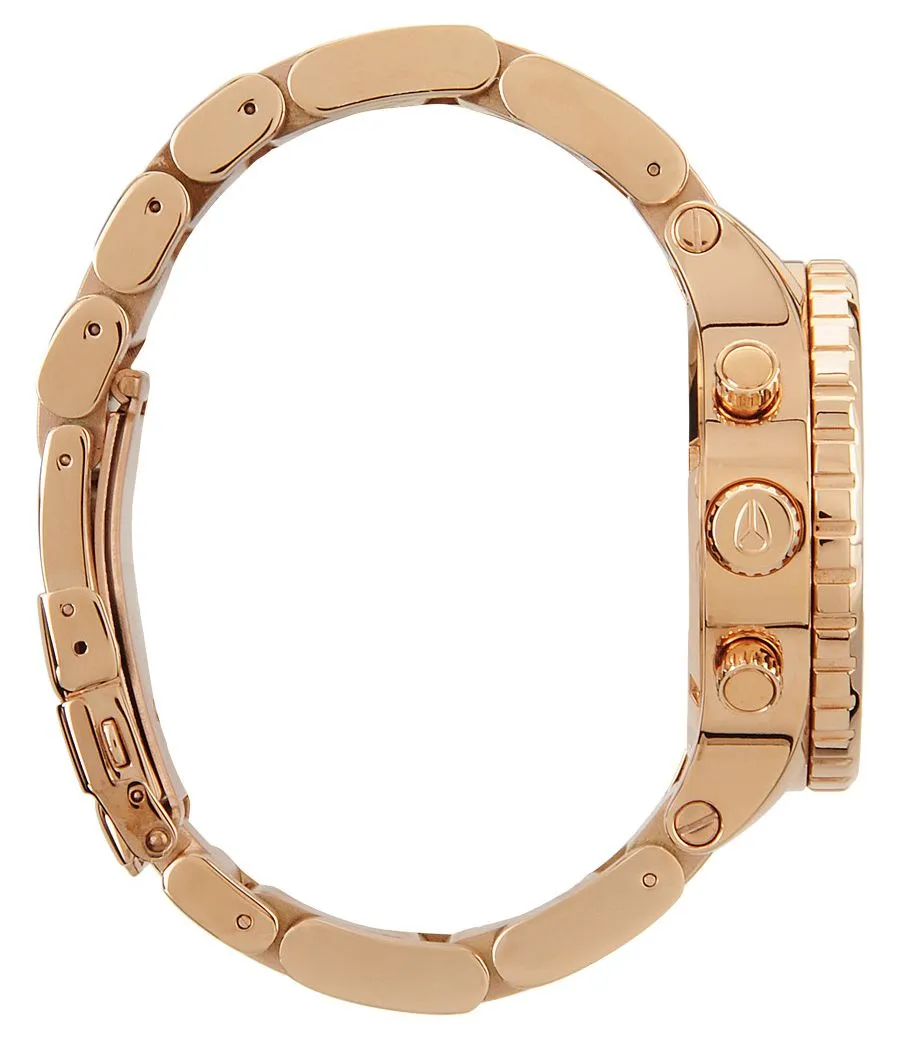 Nixon 42-20 Chronograph Rose Dial Rose Gold-tone Men's Watch Men's Watch A037-897