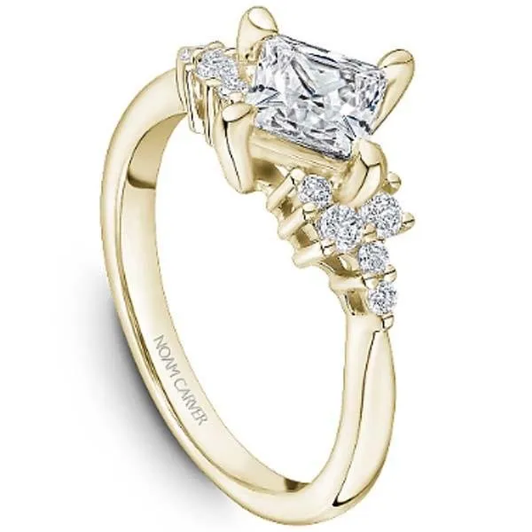 Noam Carver Compass Set Princess Cut Diamond Cluster Engagement Ring