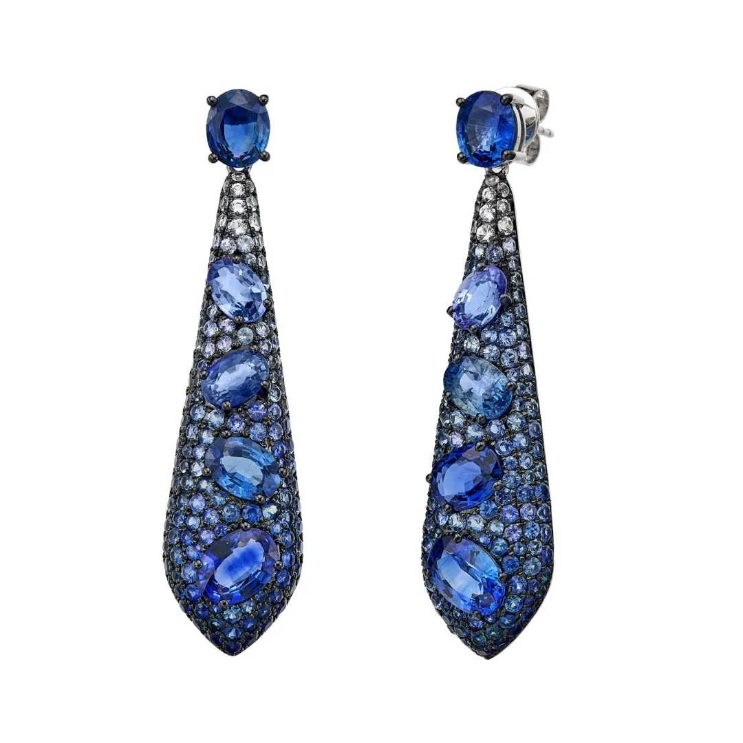 Nyx Statement Blue Sapphire Earrings