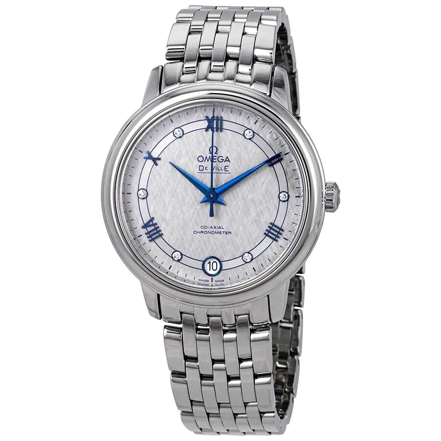 Omega De Ville Prestige Co-Axial Automatic Diamond Grey Dial Ladies Watch 424.10.33.20.56.002