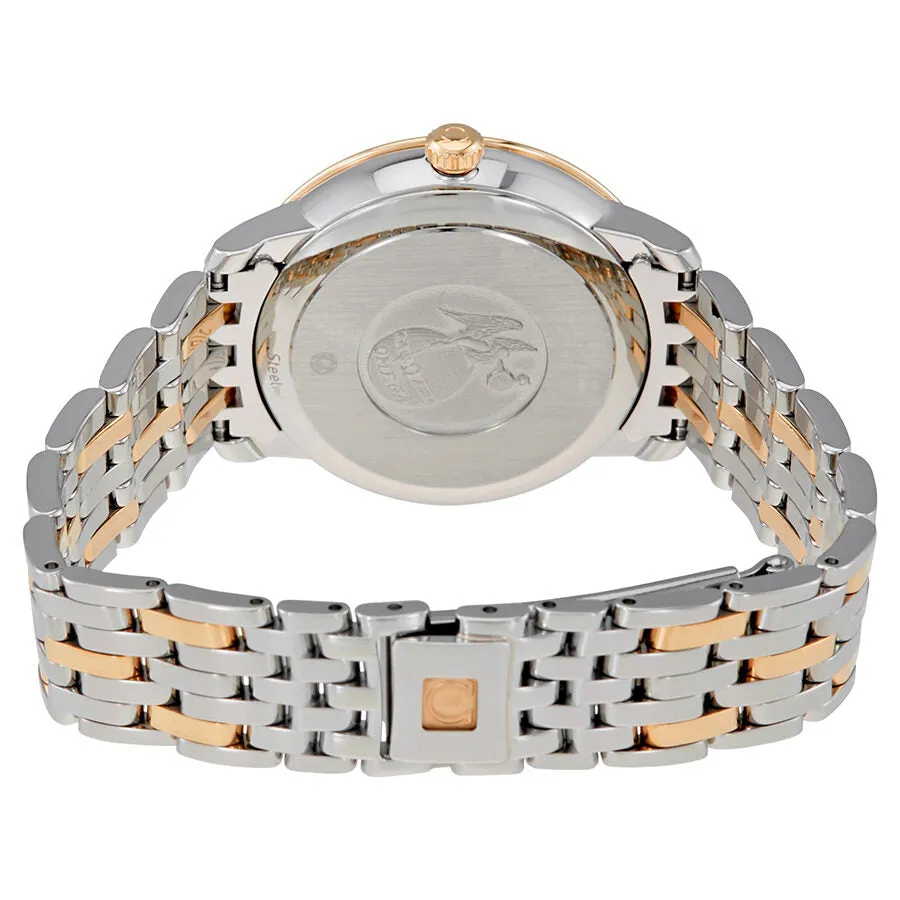 Omega De Ville Prestige Co-Axial Silver Diamond Dial Ladies Watch 424.20.33.20.52.001