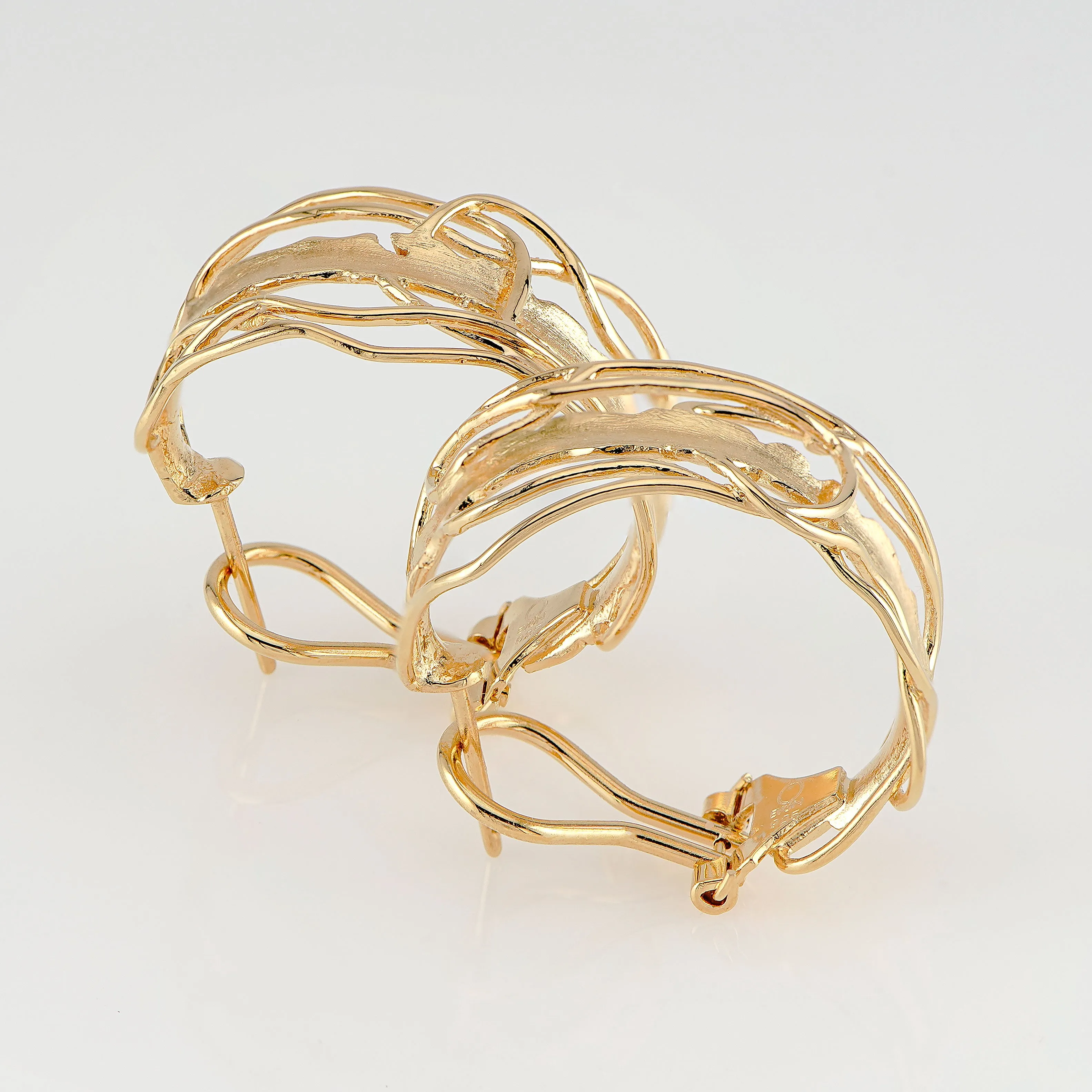 Omega Gold Edge Hoops