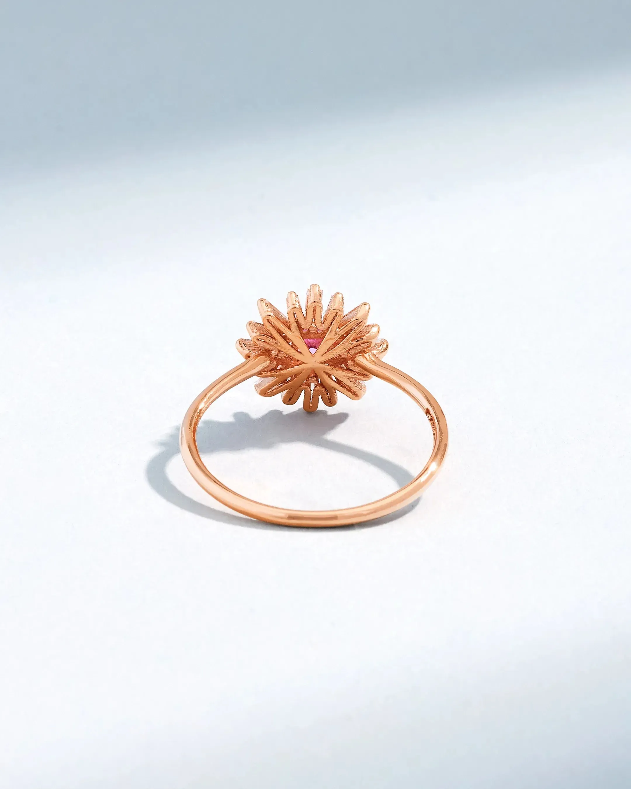 One of a Kind Pink Sapphire Spark Ring