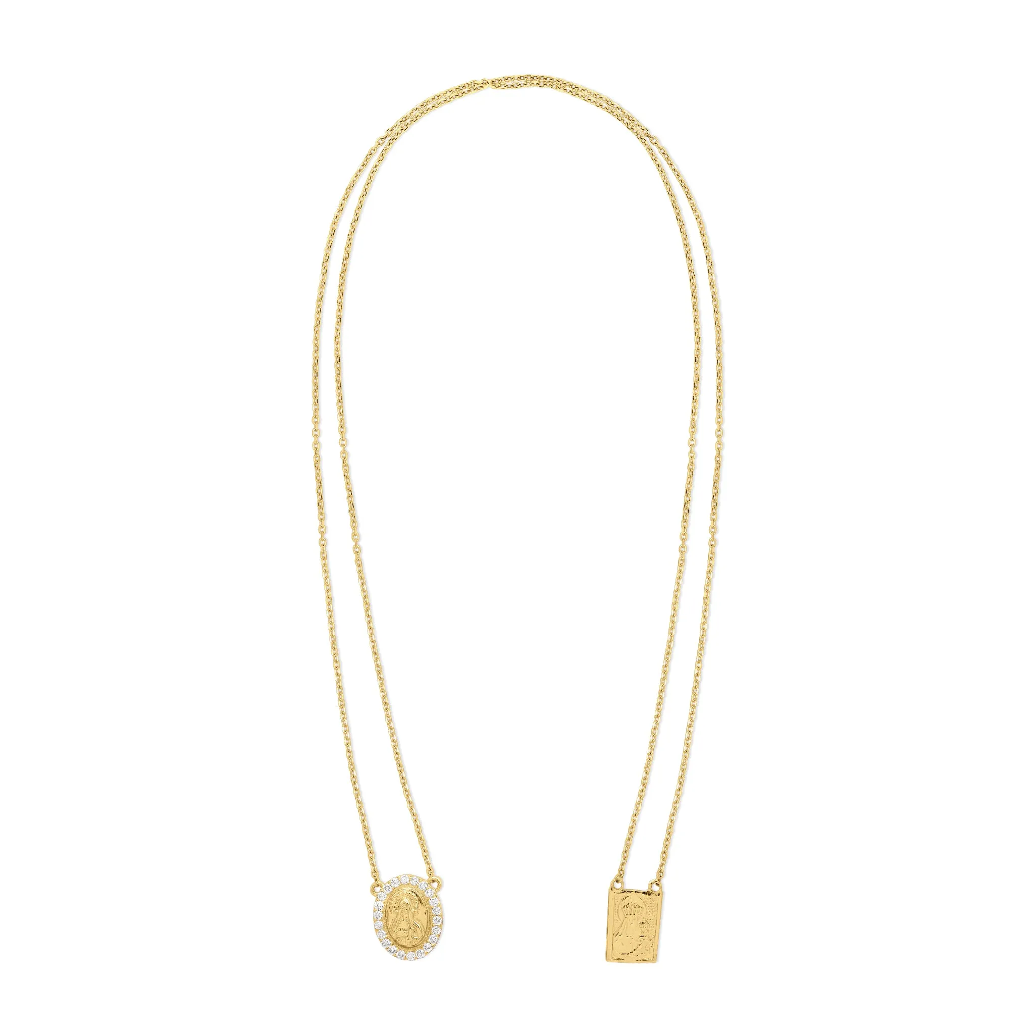Oval And Rectangular Escapularia with Diamonds