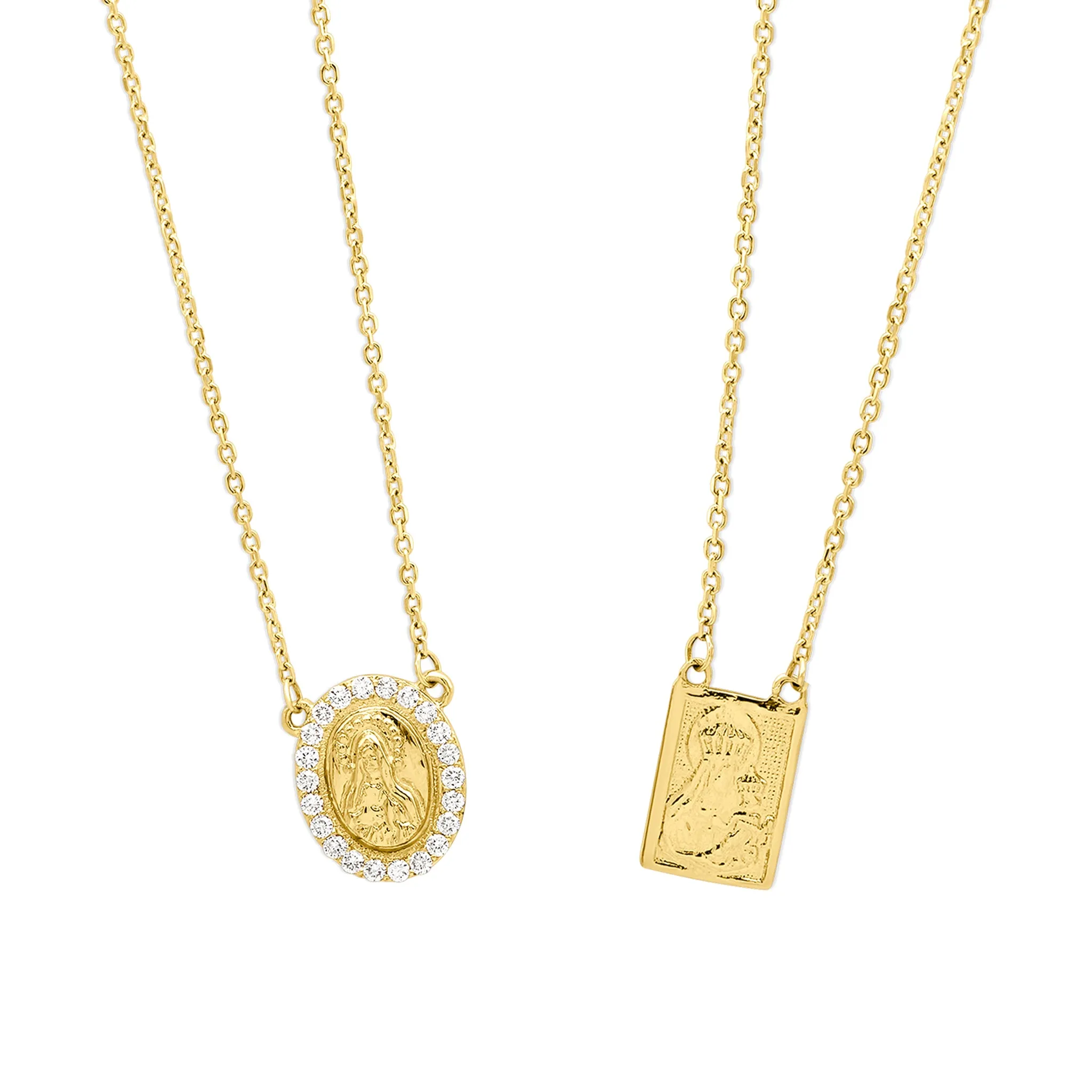 Oval And Rectangular Escapularia with Diamonds