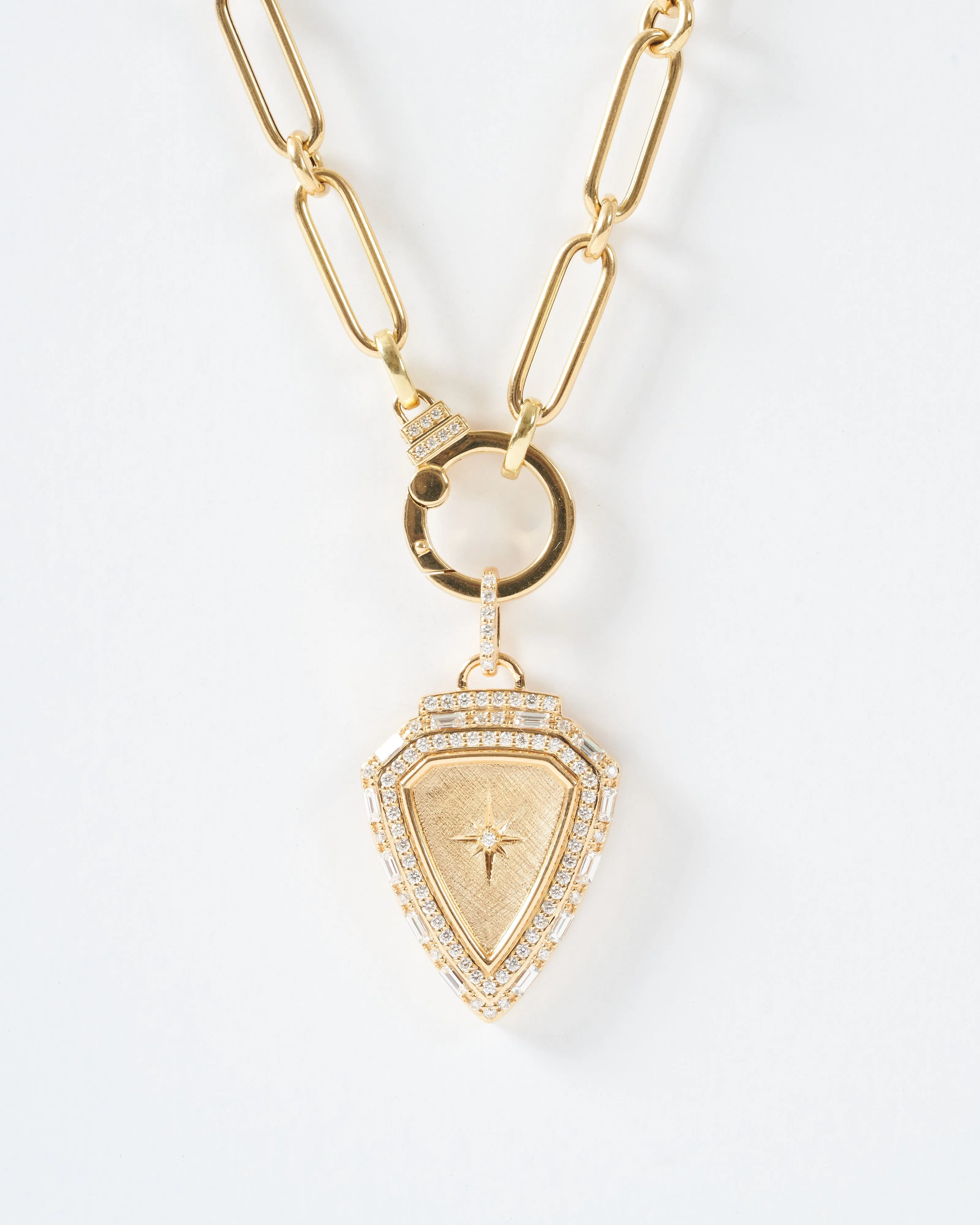 oval round chain with diamonds