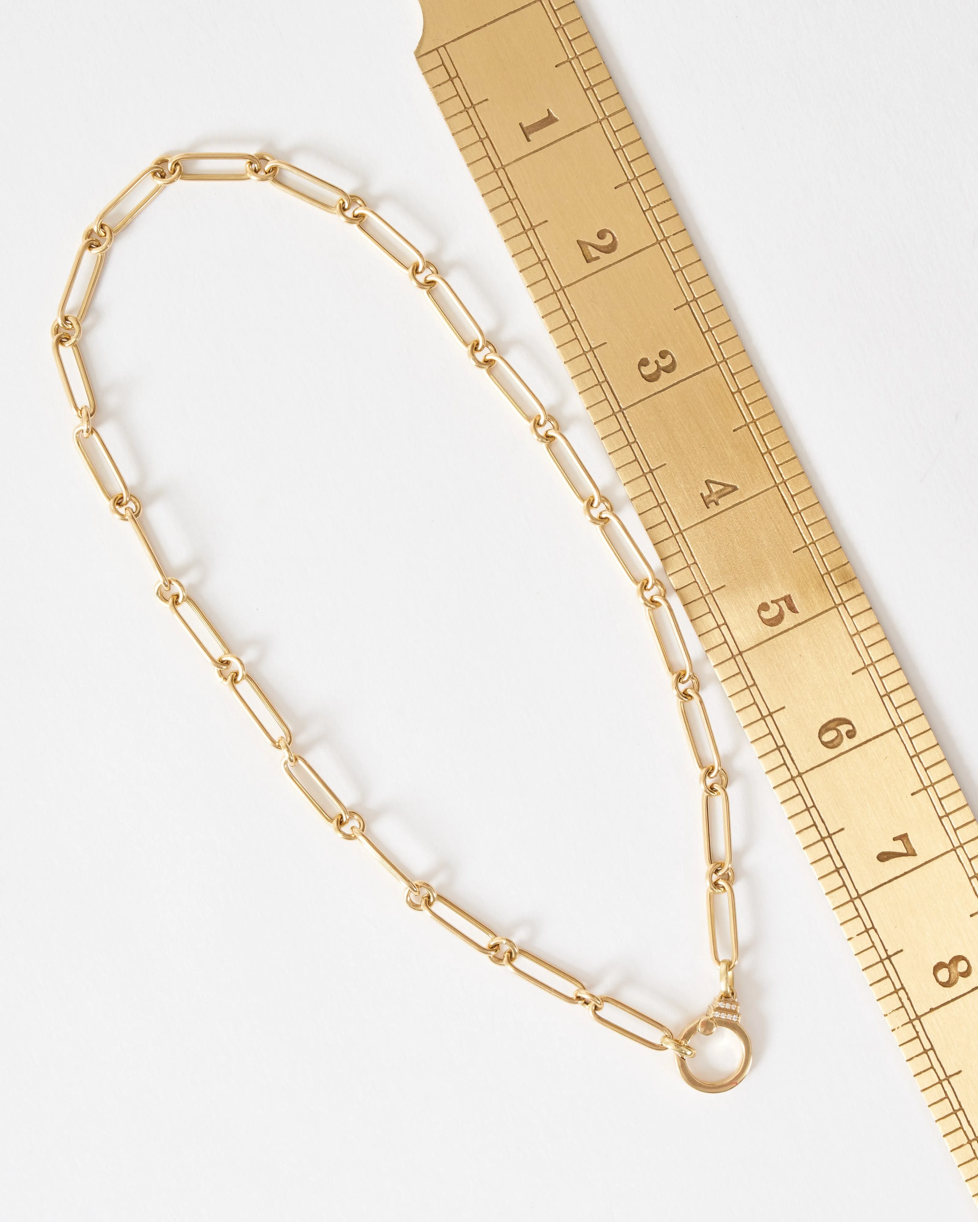 oval round chain with diamonds