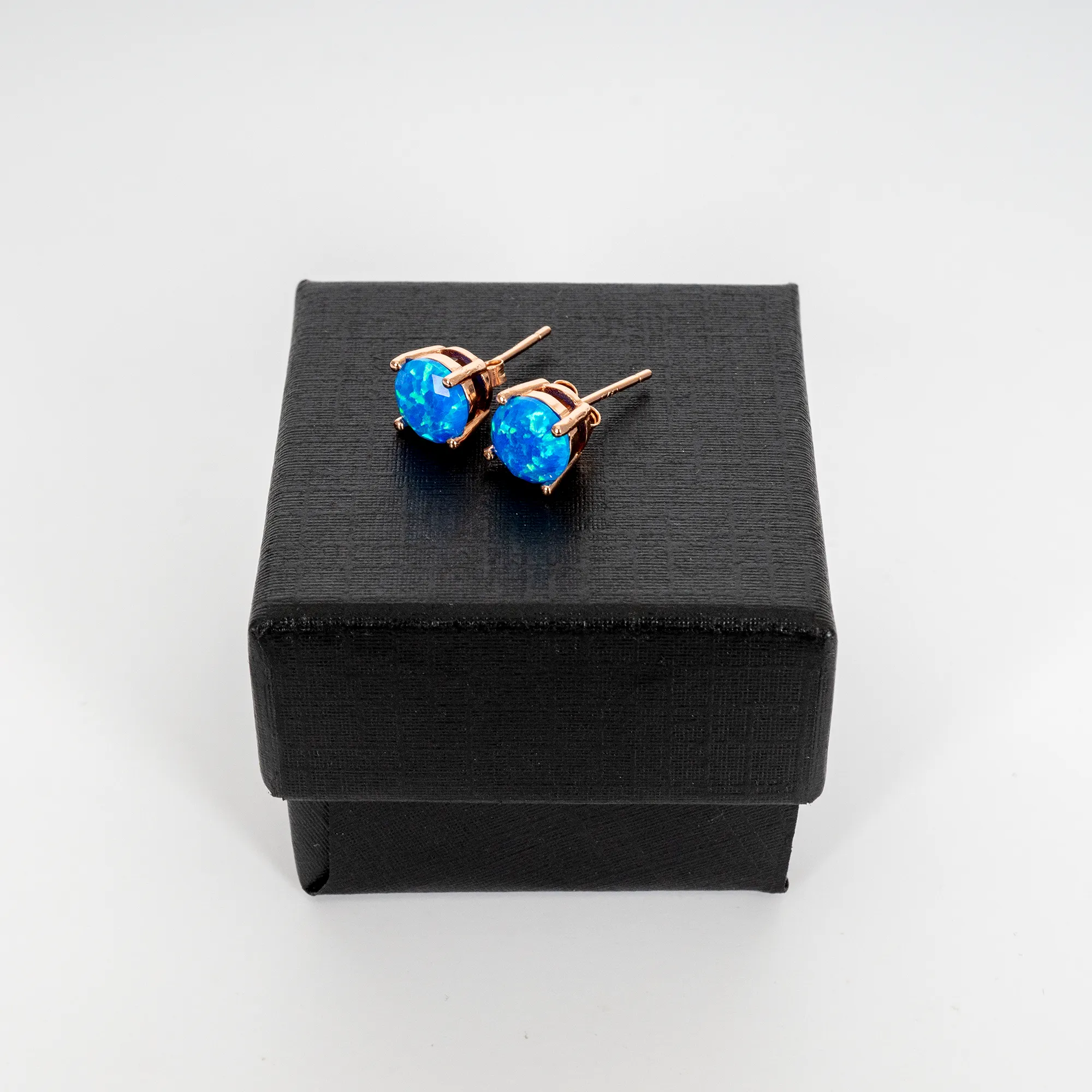 Pacific Sapphire Opal Stud Earrings