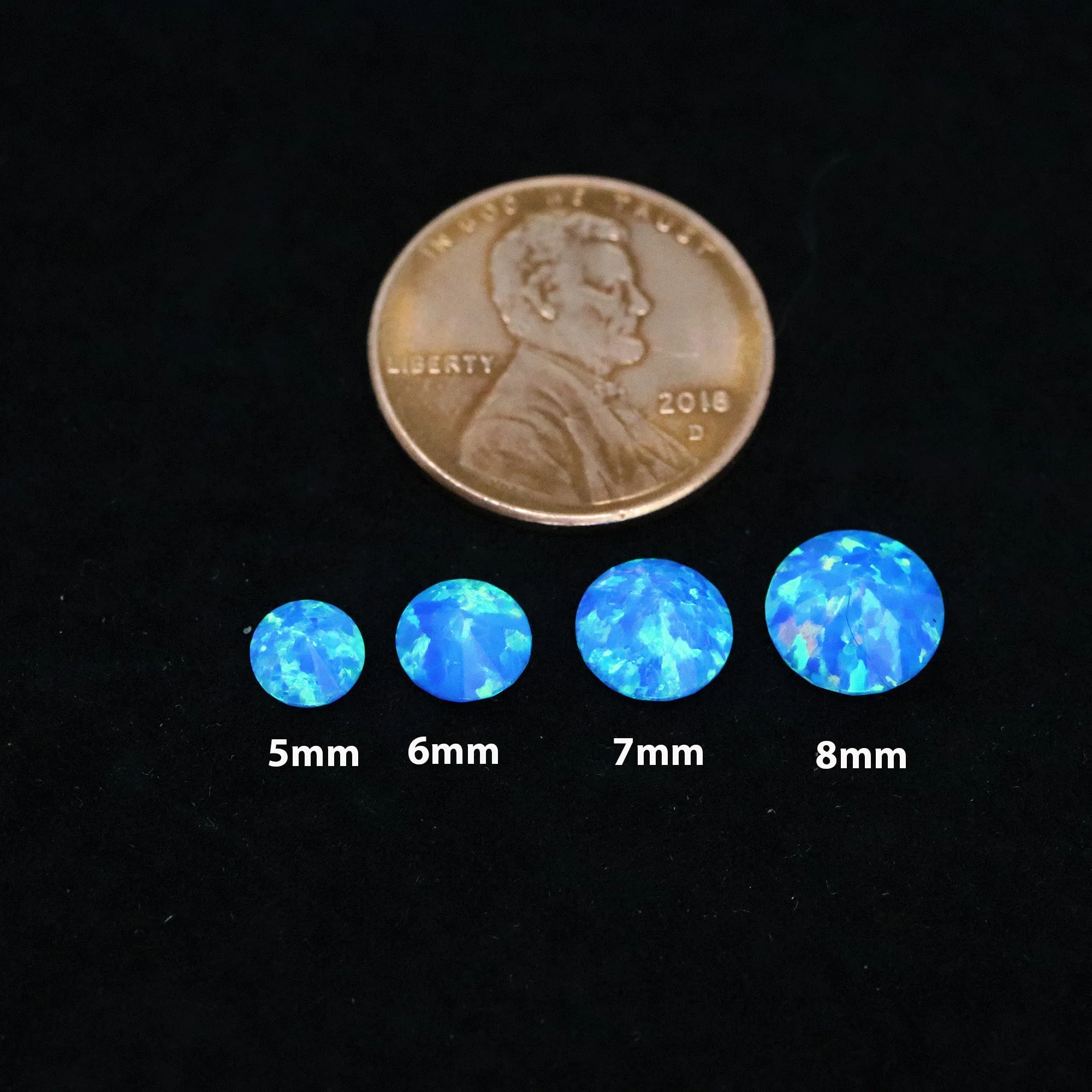Pacific Sapphire Opal Stud Earrings