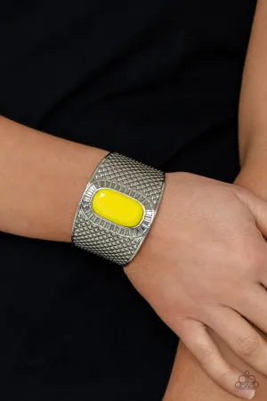 Paparazzi Poshly Pharaoh - Yellow Bracelet