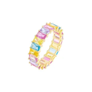 Pastel Baguette Eternity Band