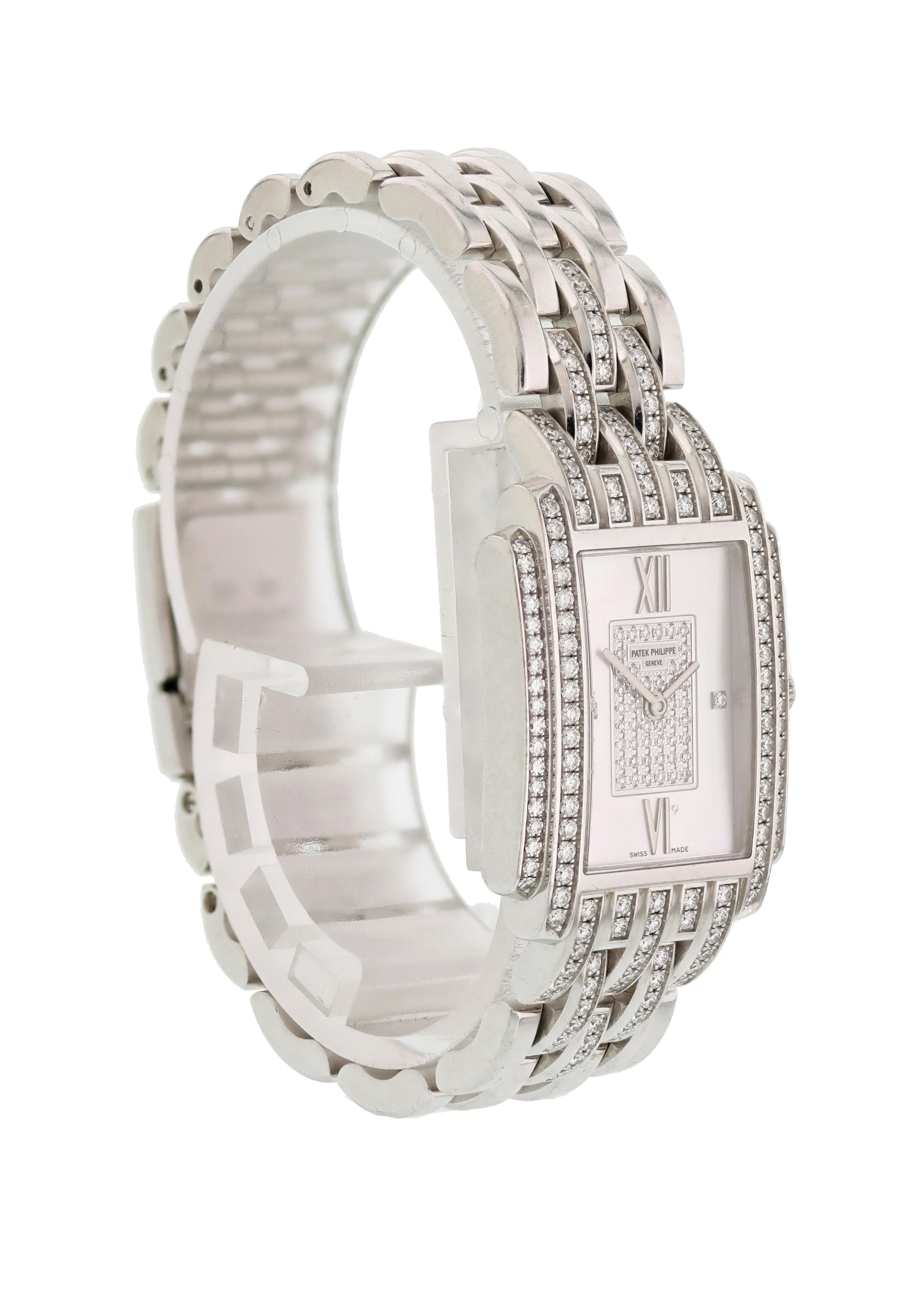 Patek Philippe Gondolo 4825/120G-001 18K White Gold Ladies Watch Original Papers