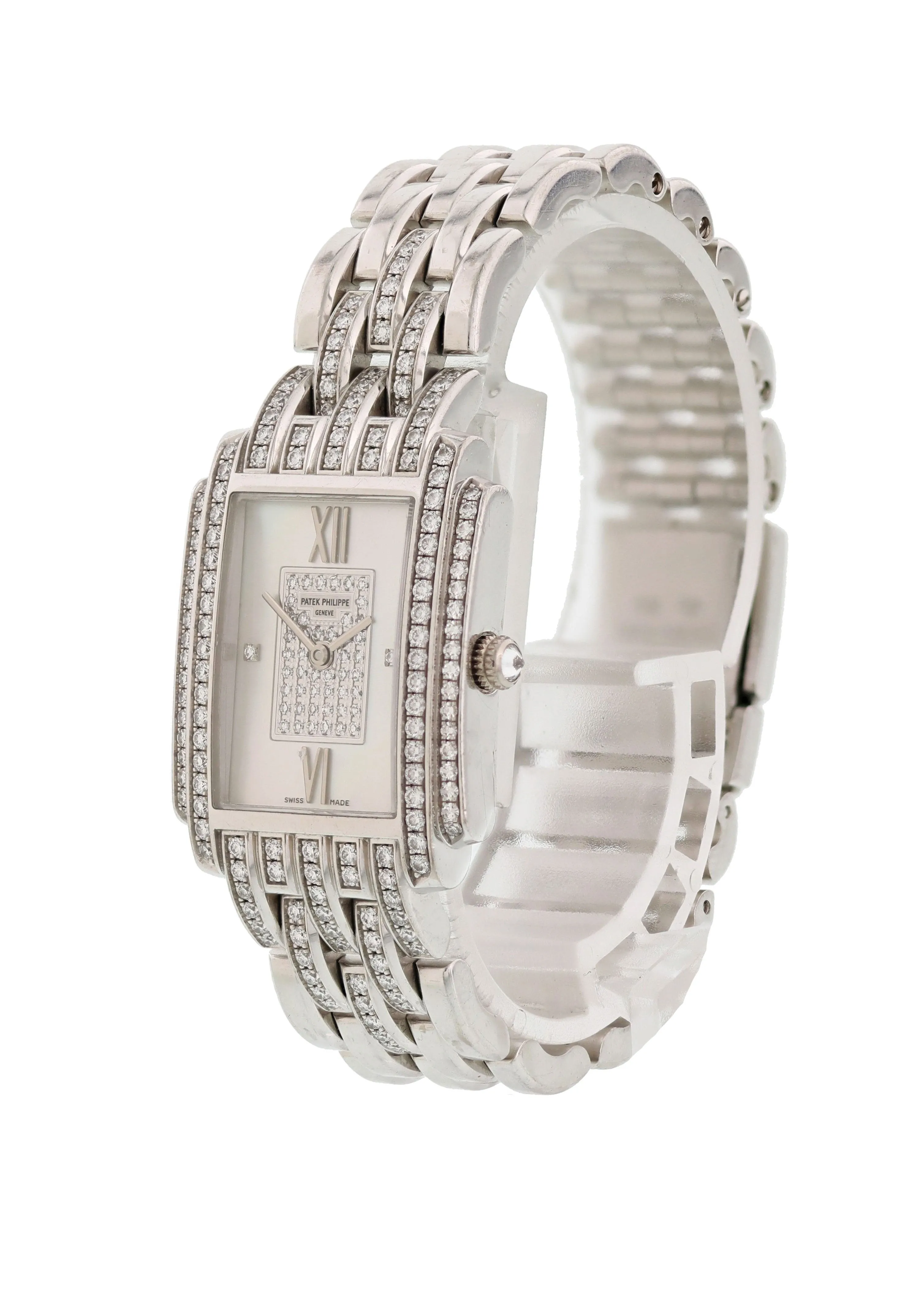 Patek Philippe Gondolo 4825/120G-001 18K White Gold Ladies Watch Original Papers