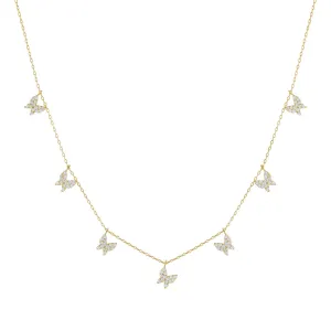 Pavé Multi Butterfly Necklace
