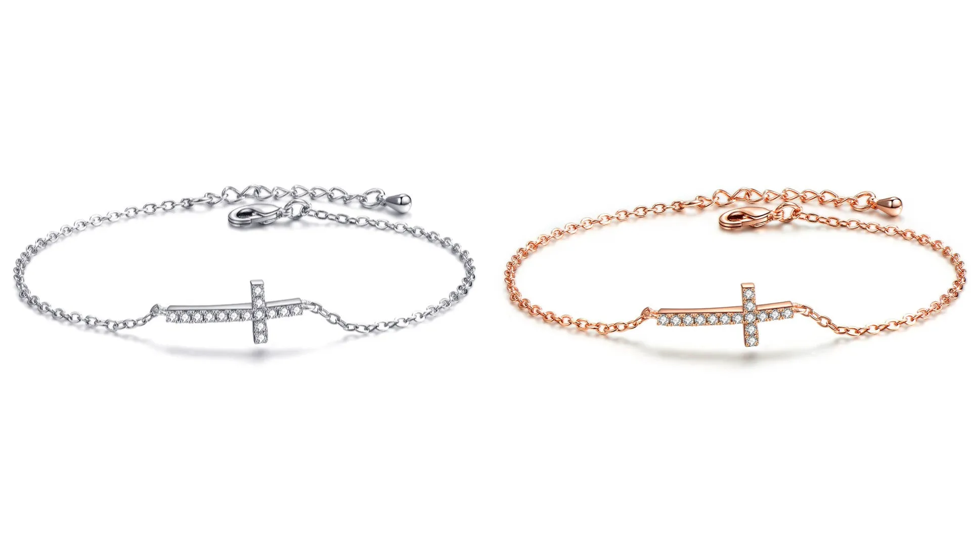 Pave Cross Bracelets