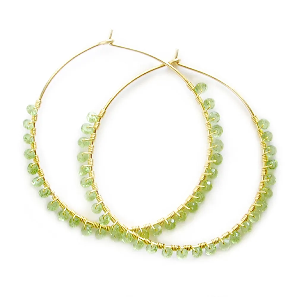 Peridot Hoop Earrings