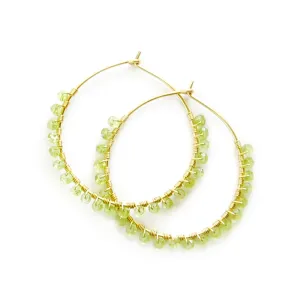 Peridot Hoop Earrings
