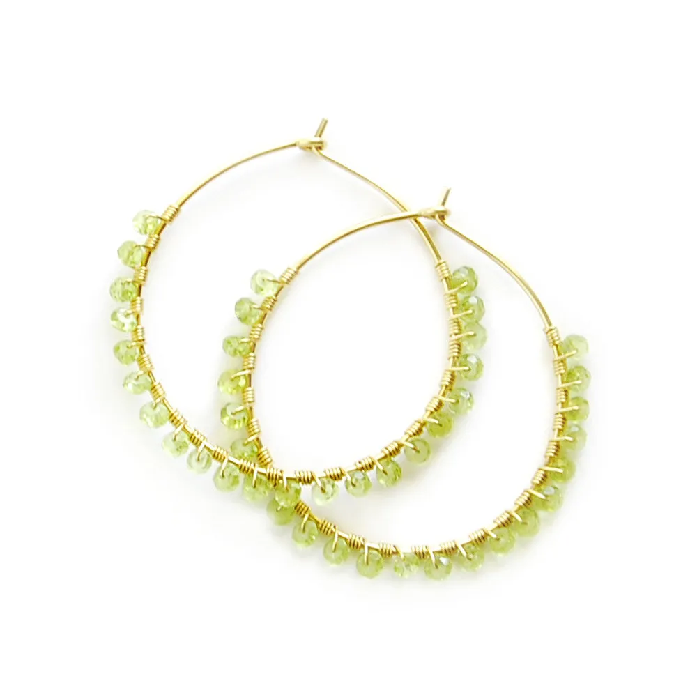 Peridot Hoop Earrings